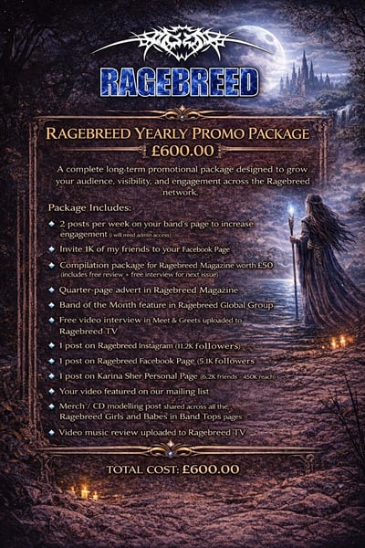 Image of RAGEBREED YEARLY PROMO PACKAGE