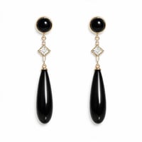 Image 1 of Black Onyx Drop Earring