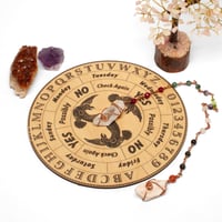 Image 3 of Wooden Pendulum Board | Divination Board for Dowsing, Witchcraft, Spiritual Guidance & Altar Decor