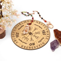 Image 5 of Wooden Pendulum Board | Divination Board for Dowsing, Witchcraft, Spiritual Guidance & Altar Decor