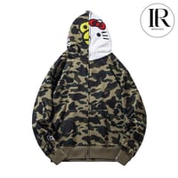 Image 1 of BAPE × Hello Kitty Camo Zip-Up Hoodie