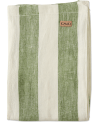 Image 1 of Green Stripe Linen Table Cloth 