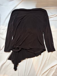 Image 4 of Italian vintage brown and gold sequin asymmetrical hem top