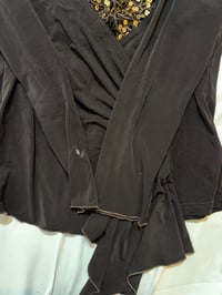 Image 5 of Italian vintage brown and gold sequin asymmetrical hem top