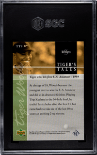 Image 2 of 2001 Upper Deck TT9 Tiger Woods Tiger's Tales SGC 10 GEM MINT [2001]