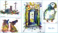 Various Giclée Prints A4 / 29.7 x 21cm (Kelpies/Advocate's Close/Iolaire/Puffin)