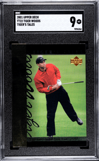 Image 1 of 2001 Upper Deck TT22 Tiger Woods Tiger's Tales SGC 9 MINT [2001]