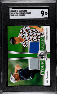 Image 1 of 2024 UD SP Game Used TG2-HZ Zalatoris/Hovland SGC 9 Mint [2024]