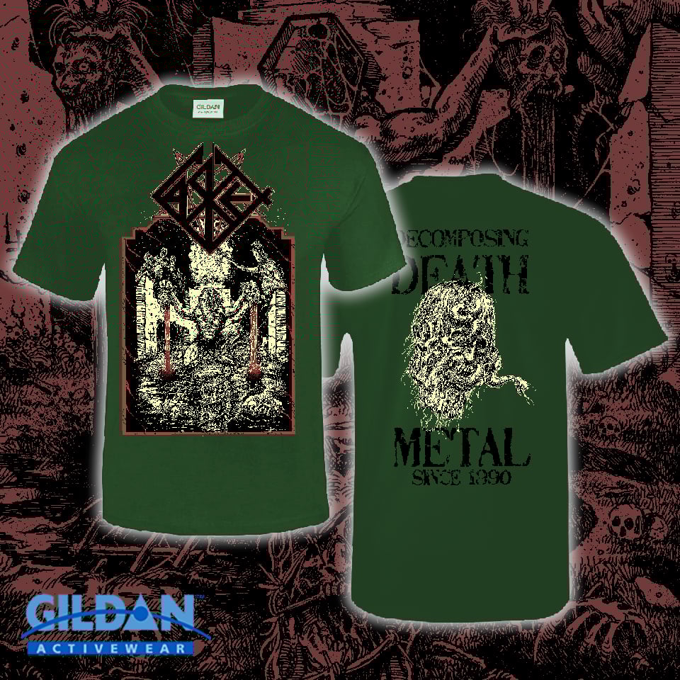 Image of Casket - In The Long Run We Are All Dead Shirt Green Preorder