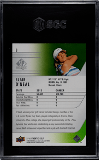 Image 2 of 2021 UD SP Authentic #8 Blair O'Neal SGC Mint 9 [2021]