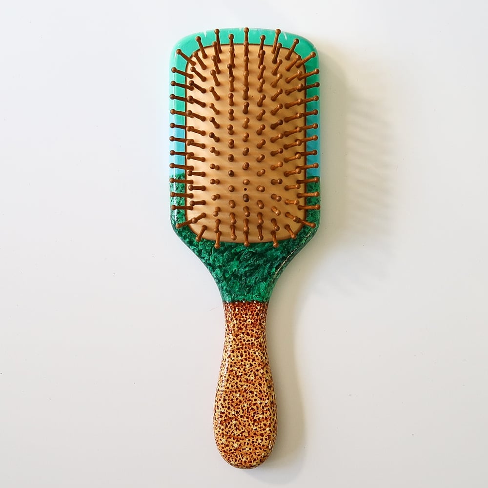 Image of Octopus Bamboo Wooden Hairbrush