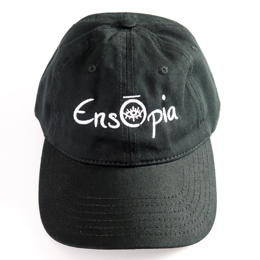 Image of Ensopia Embroidered Dad Cap- Black