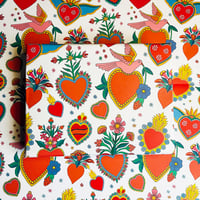 Image 1 of Mexican Heart Gift Wrap Pack