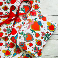 Image 2 of Mexican Heart Gift Wrap Pack