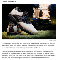 Image 6 of REEBOK X MANORS NO THANKS I'LL WALK T-SHIRT WHITE [2025]