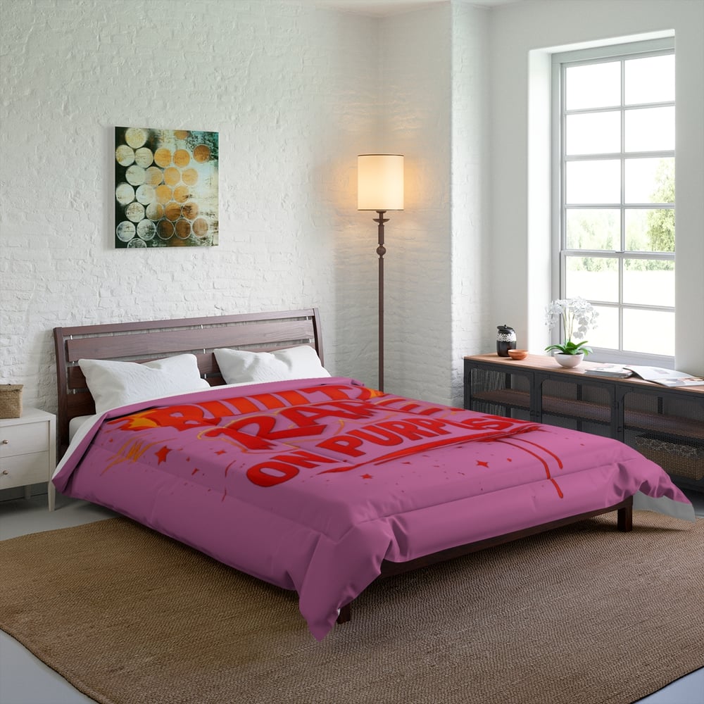 Image of Built Rare On Purpose Pink Comforter — Bold Motivational Bedding