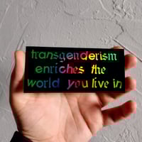 Image 1 of transgenderism enriches the world 