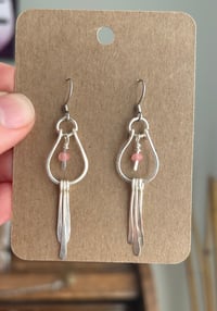 Image 1 of Sweetheart Teardrop Fringe Earrings