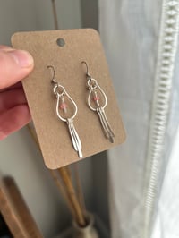 Image 2 of Sweetheart Teardrop Fringe Earrings