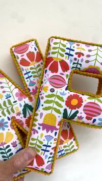 Image 2 of Fabric Letter with Corduroy or Velvet edging 