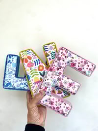 Image 1 of Fabric Letter with Corduroy or Velvet edging 