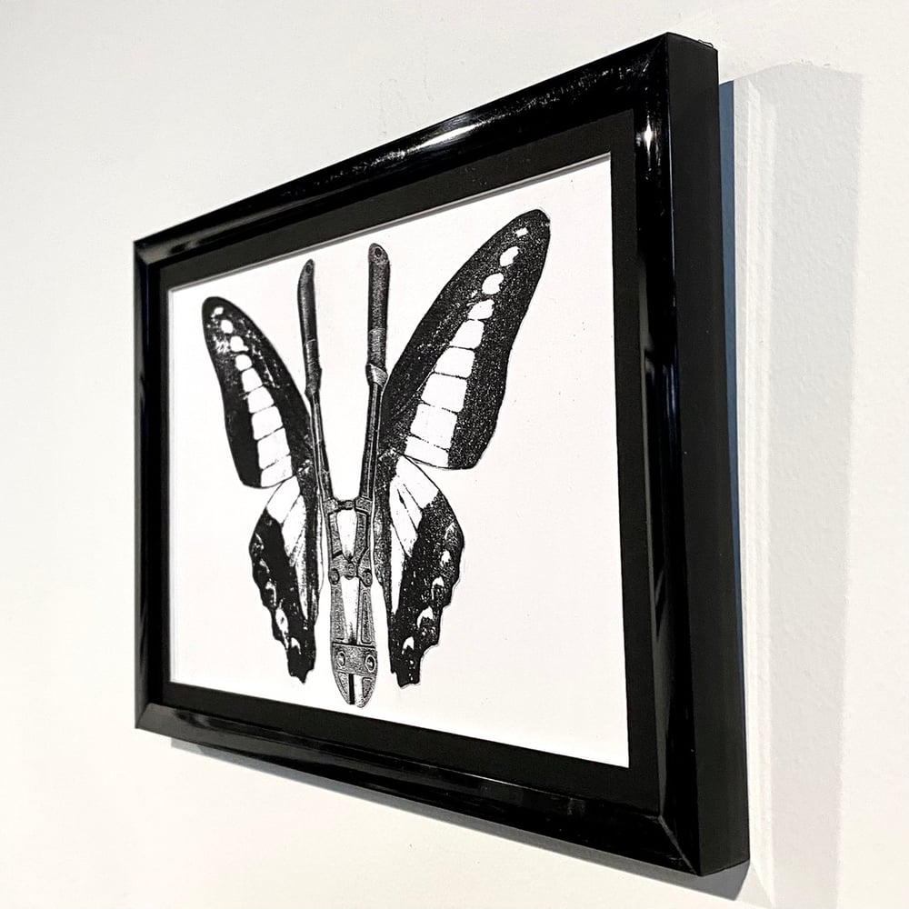 Image of 'butterfly boltcutter' original collage