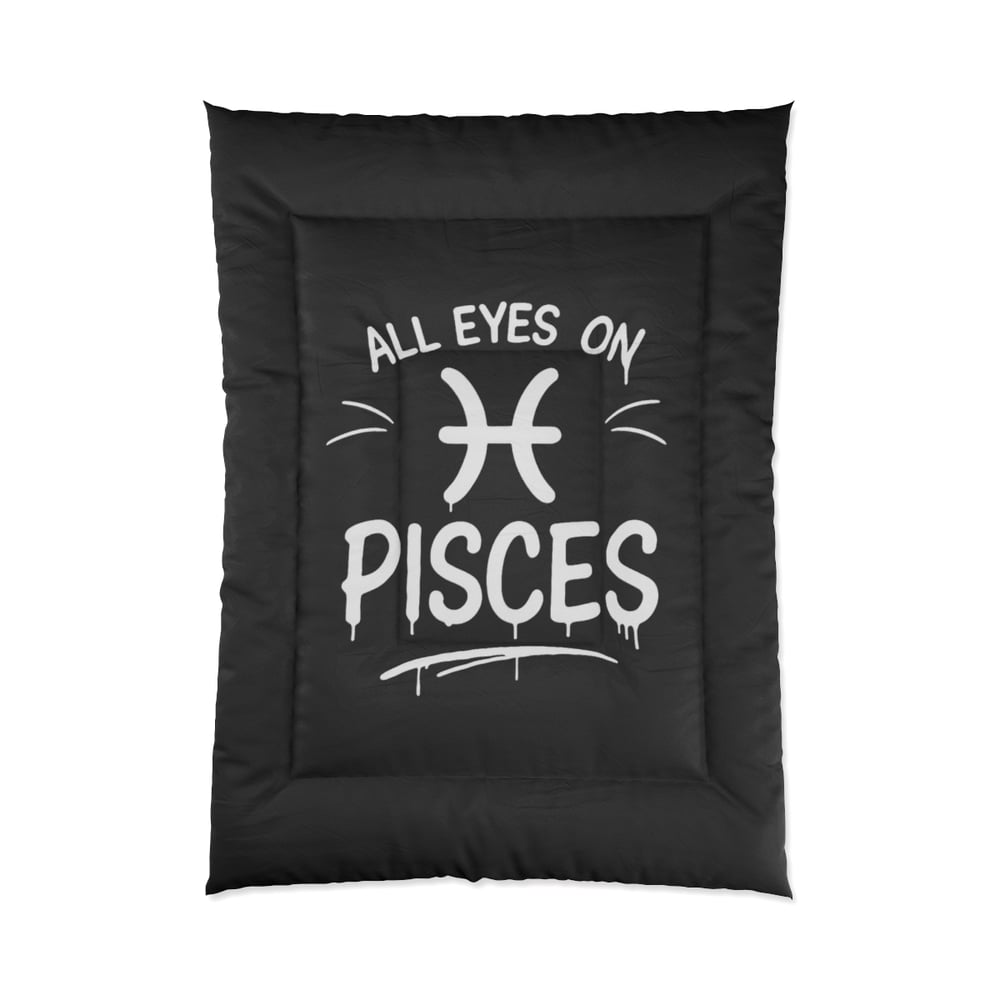 Image of All Eyes On Pisces Comforter – Zodiac Pisces Astrology Bedding