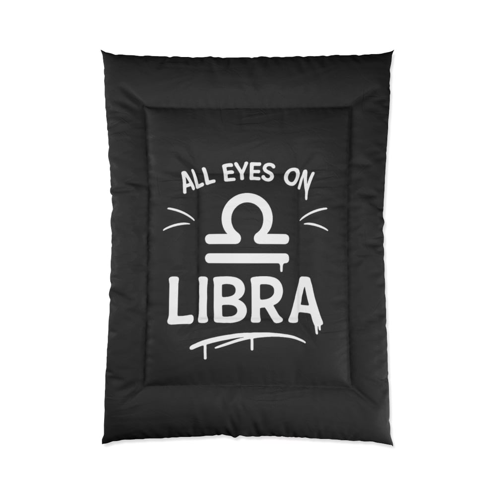 Image of All Eyes On Libra Comforter - Zodiac Astrology Bedding for Libra Fans