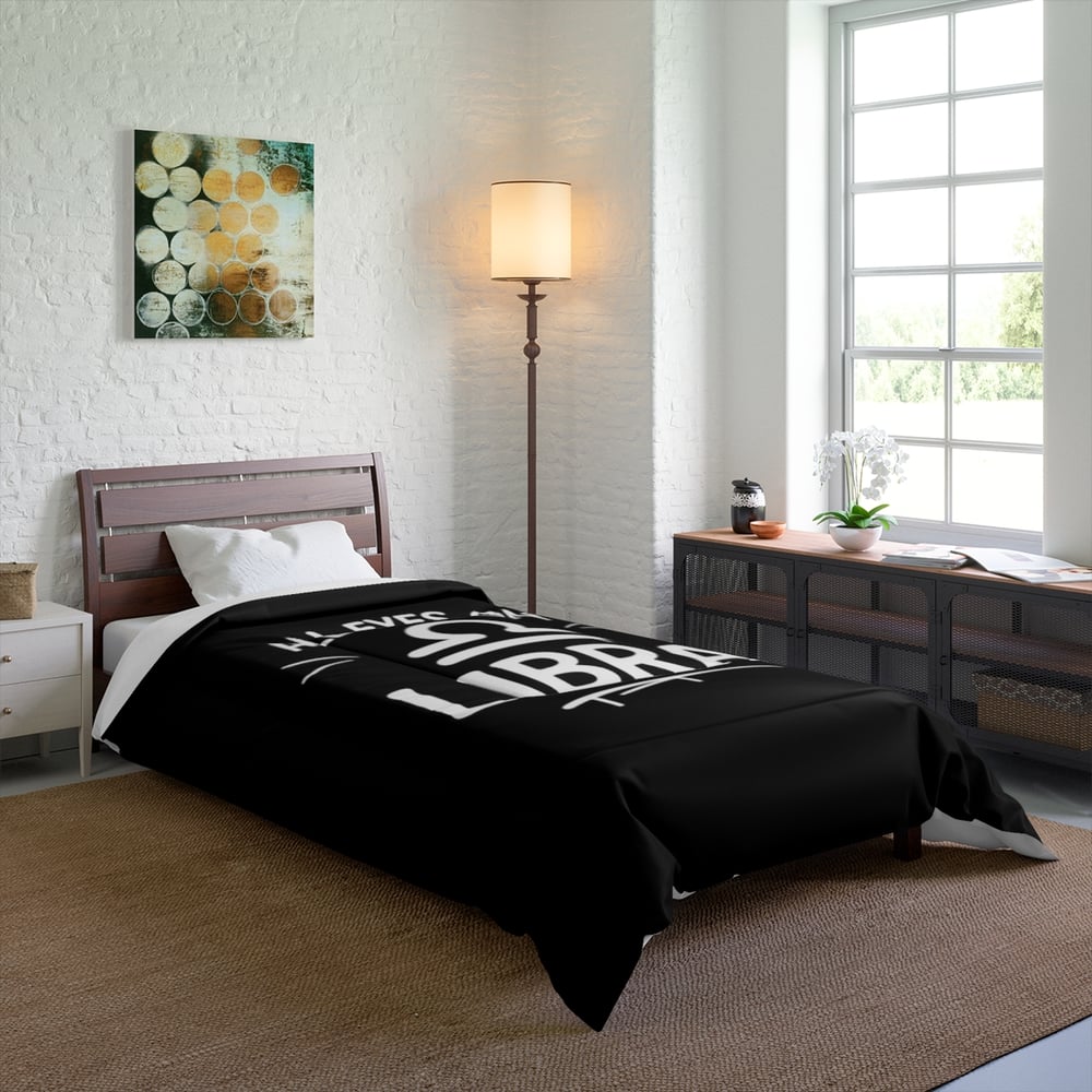 Image of All Eyes On Libra Comforter - Zodiac Astrology Bedding for Libra Fans