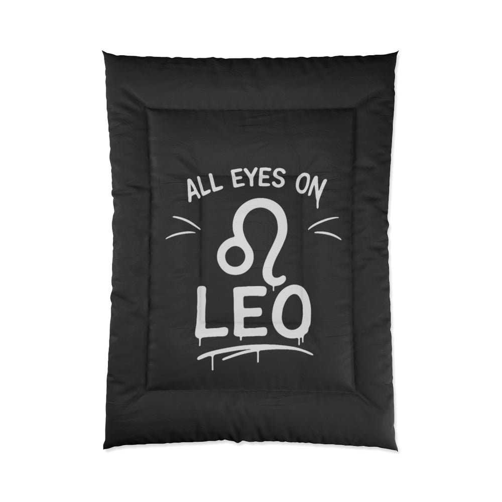 Image of Leo Zodiac Comforter – "All Eyes On Leo" Astrology Bedding