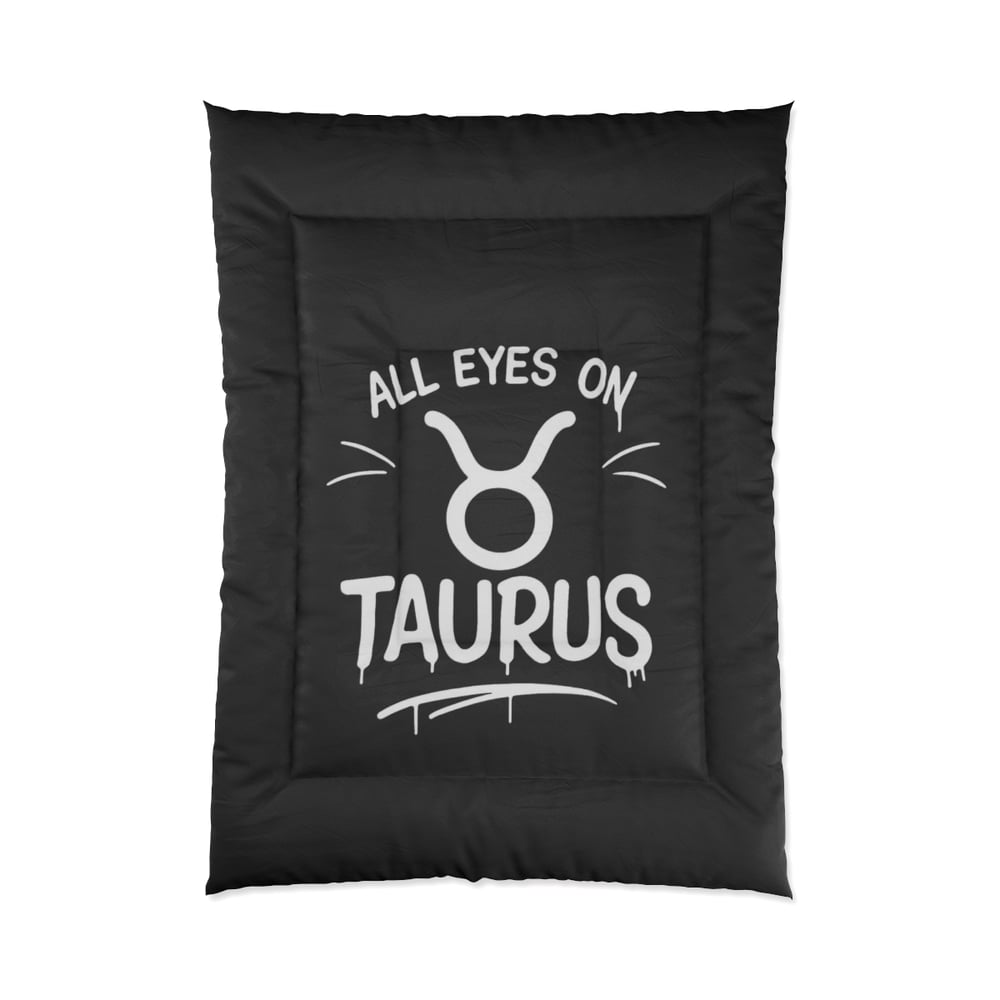 Image of All Eyes On Taurus Comforter — Zodiac Taurus Astrology Bedding