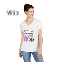 Image 1 of Spare the Dogs (St. Bernard) Women's V-Neck T-shirt