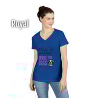 Image 5 of Spare the Dogs (St. Bernard) Women's V-Neck T-shirt