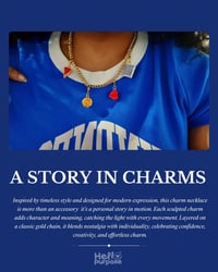 Image 2 of NYC Love Letter Charm Necklace