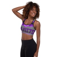Image 4 of BOSSFITTED Purple and Grey Padded Sports Bra