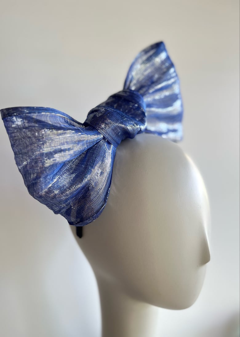 Image of Vibrant blue bow.