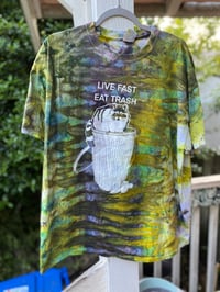 Image 1 of 2XL Live Fast Eat Trash Raccoon shirt E5