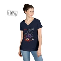 Image 6 of Red Inside - Bloody Stethoscope Women's V-Neck T-shirt 