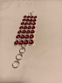 Image 6 of PINK TOPAZ BRACELET,  PURPLE MOHAVE AND  GARNET NECKLACE AND GARNET EARRING SET