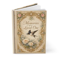 Image 3 of Memories of a Loved One Hardcover Journal — Vintage Floral Memorial Keepsake
