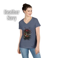 Image 5 of Red Inside - Overrun Hospital Women's V-neck T-shirt