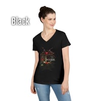 Image 4 of Red Inside - Overrun Hospital Women's V-neck T-shirt