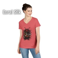 Image 11 of Red Inside - Overrun Hospital Women's V-neck T-shirt