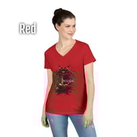 Image 1 of Red Inside - Overrun Hospital Women's V-neck T-shirt