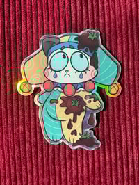 Image 1 of Sad Clown Holographic Sticker