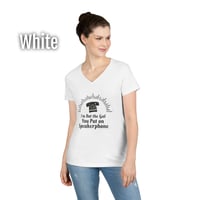 Image 5 of Speakerphone Gal Women's V-neck T-shirt