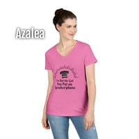 Image 8 of Speakerphone Gal Women's V-neck T-shirt