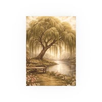 Image 1 of Tranquil Willow River Poster — Vintage Landscape Wall Art (Satin/Matte)