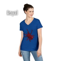 Image 3 of Rose Tarantula Women's V-Neck T-shirt