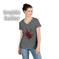 Image 4 of Rose Tarantula Women's V-Neck T-shirt